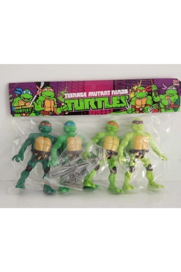 Farbu Ninja Kaplumbağlar 4'lü Set Pvc H48 - Resim 4