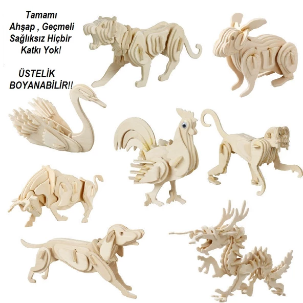 Periboia 3D Ahşap Puzzle - Çocuk Odası - Resim 3