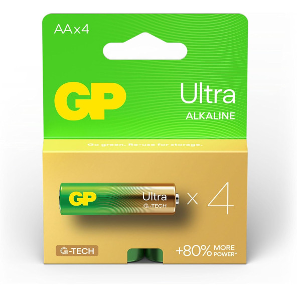 AA Pil GP Alkalin Ultra 1,5V 4 Adet ürün görseli 1