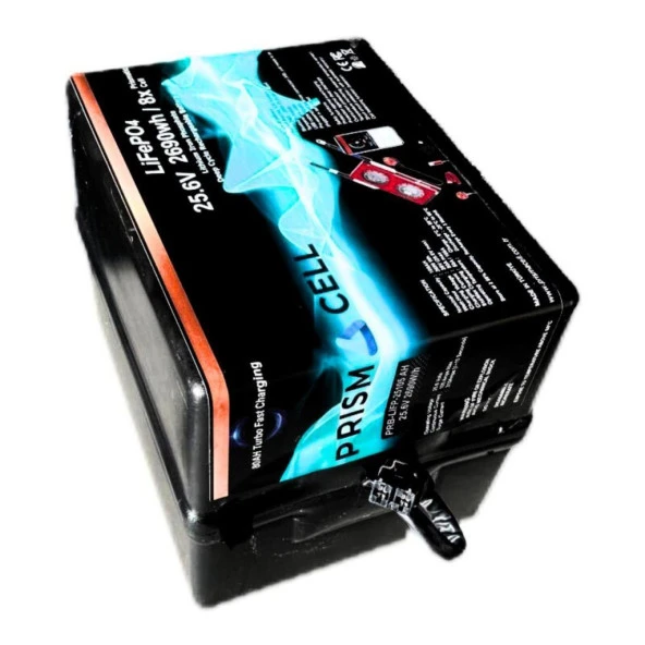 Prismacell Lifepo4 Tekerlekli Sandalye Aküsü Engelli Araba Aküsü 25.6Volt 105Ah ürün görseli 1