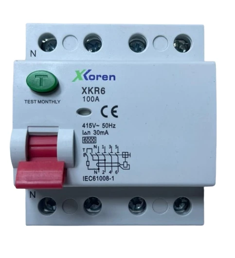 XKOREN 4X100A 300MA 6KA Kaçak Akım RÖLESİ XKR64P-300-100 ürün görseli 1