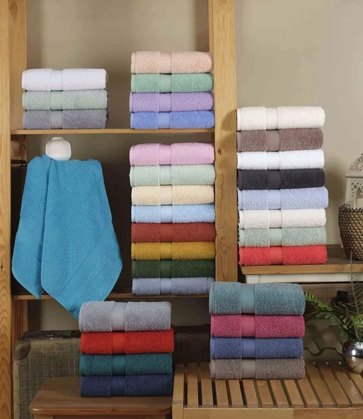Hobby 1 Adet Colorful El-Yüz Havlusu (50x100)-Mavi ürün görseli 1