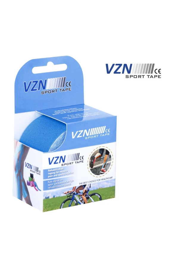 VZN Tape Mavi Renk Sport Tape Ağrı Bandı 5 M X 5 Cm ürün görseli 1