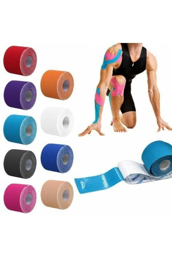 Vzn Sarı Renk Premium Band Kinesio Band Sporcu Bandı 5cmx5m ürün görseli 1