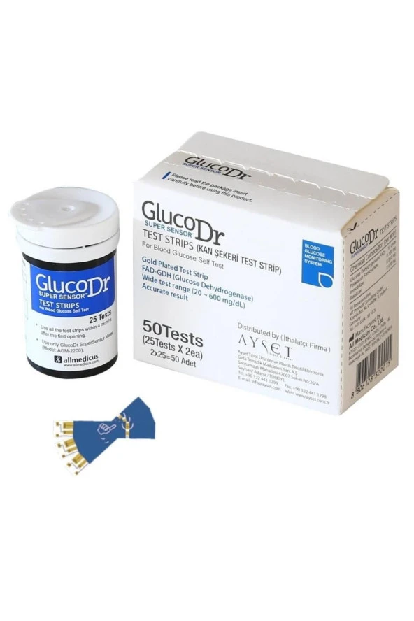 GLUCO DR Super Sensor Strip 50 Adet - Resim 2