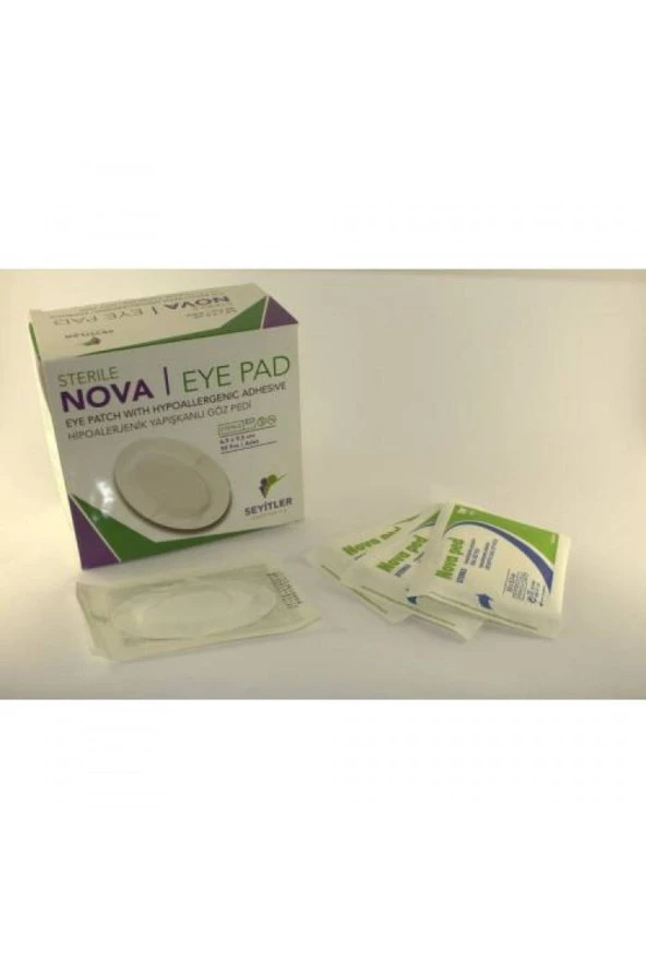 Nova Ped Yetişkin Hipoallerjenik Yapışkanlı Oval Göz Pedi 6,5x9,5 Cm 50'lik ürün görseli 1