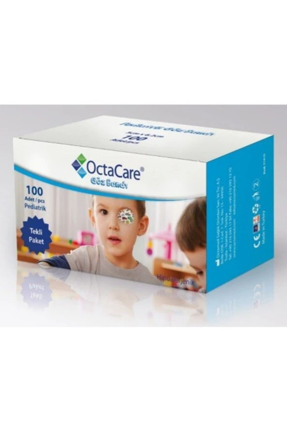 OCTACARE Erkek Çocuk Göz Kapama Bandı - 5cmx6,2cm -100 Lü Paket ürün görseli 1