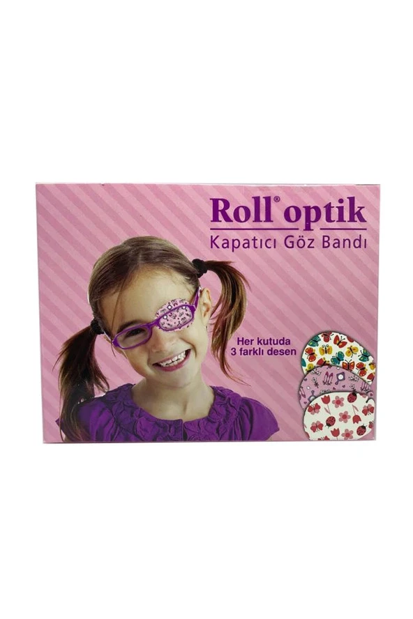 ROLL Kapatıcı Göz Bandı Kız - Optik Kapatıcı Göz Bandı Kız Çocuk (3 Desenli) 100 Adet ürün görseli 1