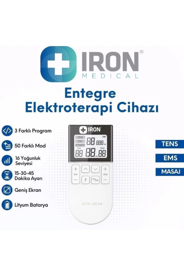 IRON ELEKTROTERAPİ TENS +EMS+MASAJ CİHAZI BAYARYALI TENS KTR2610 ürün görseli 1