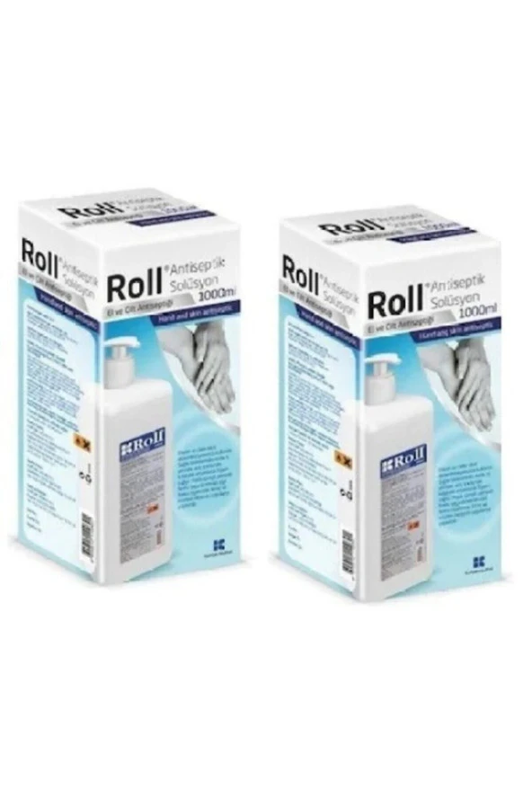 ROLL Antiseptik Solüsyon El Ve Cilt Dezenfektanı 1000 ml Pompalı 2 Adet ürün görseli 1