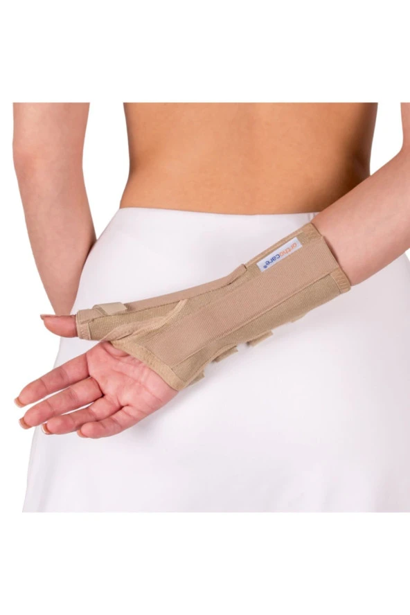 ORTHOCARE 4525 Başparmak Destekli Sol El Bilek Ateli Başparmak Destekli Statik El Bilek Splinti Large ürün görseli 1