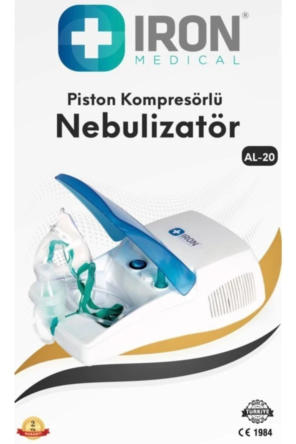 IRON Nebulizatör Kapaklı Piston Kompresörlü AL-20 ürün görseli 1