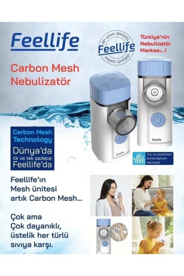 FEELLİFE Feelife Pro Karbon Mesh Nebulizatör ürün görseli 1