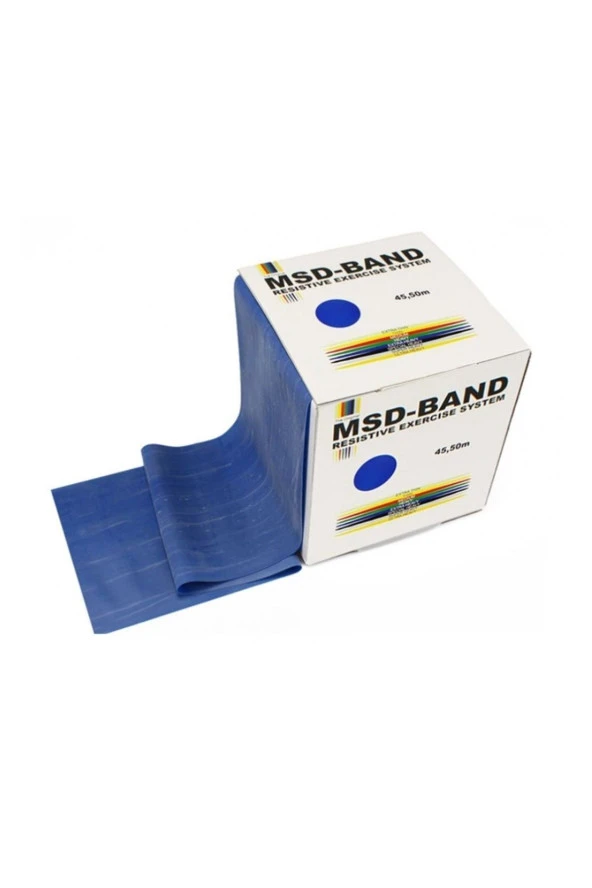 MSD Theraband Egzersiz Bandı, Pilates Direnç Lastiği 1.5 Mt Mavi (orta Sert) ürün görseli 1