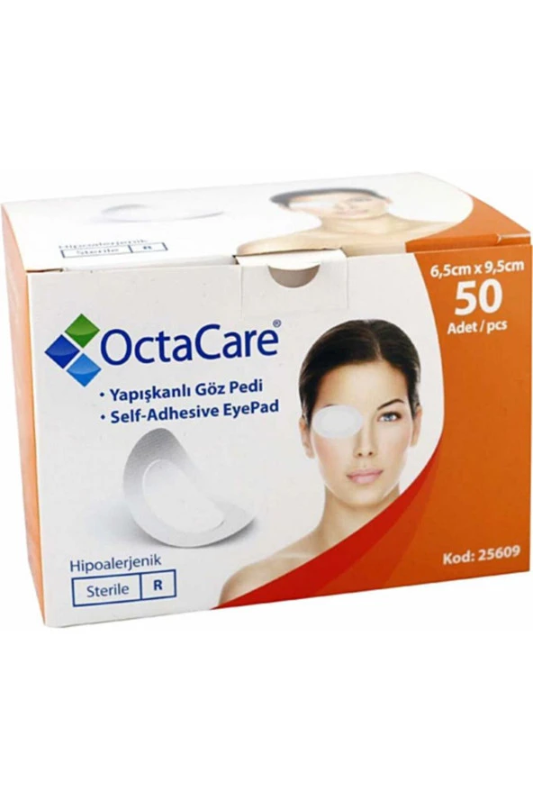 OCTACARE 50 Adet Steril Göz Pedi 6.5cm X 9.5cm ürün görseli 1