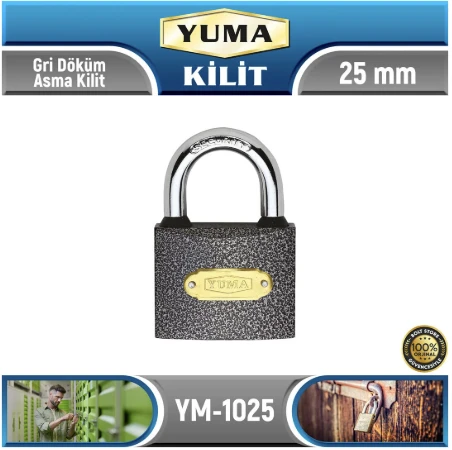 ASMA KİLİT GRİ DÖKÜM YUMA 25 MM - 4 ADET ürün görseli 1