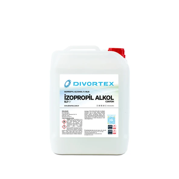 Divortex Ipa Izopropil Alkol C3H70H (% 99.9 Saflık) 5 lt. 3.94 kg ürün görseli 1