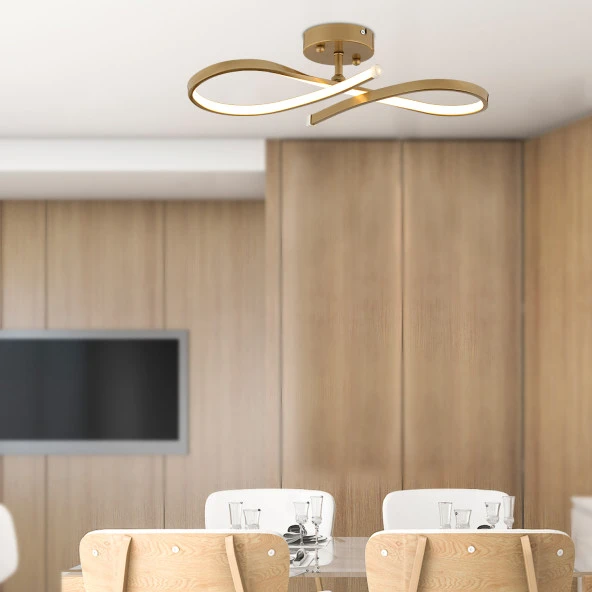 Vetto Eskitme 38 Watt Plafonyer 3 Renkli Ledli Modern Mutfak Banyo Led Salon Sarkıt Avize ürün görseli 1