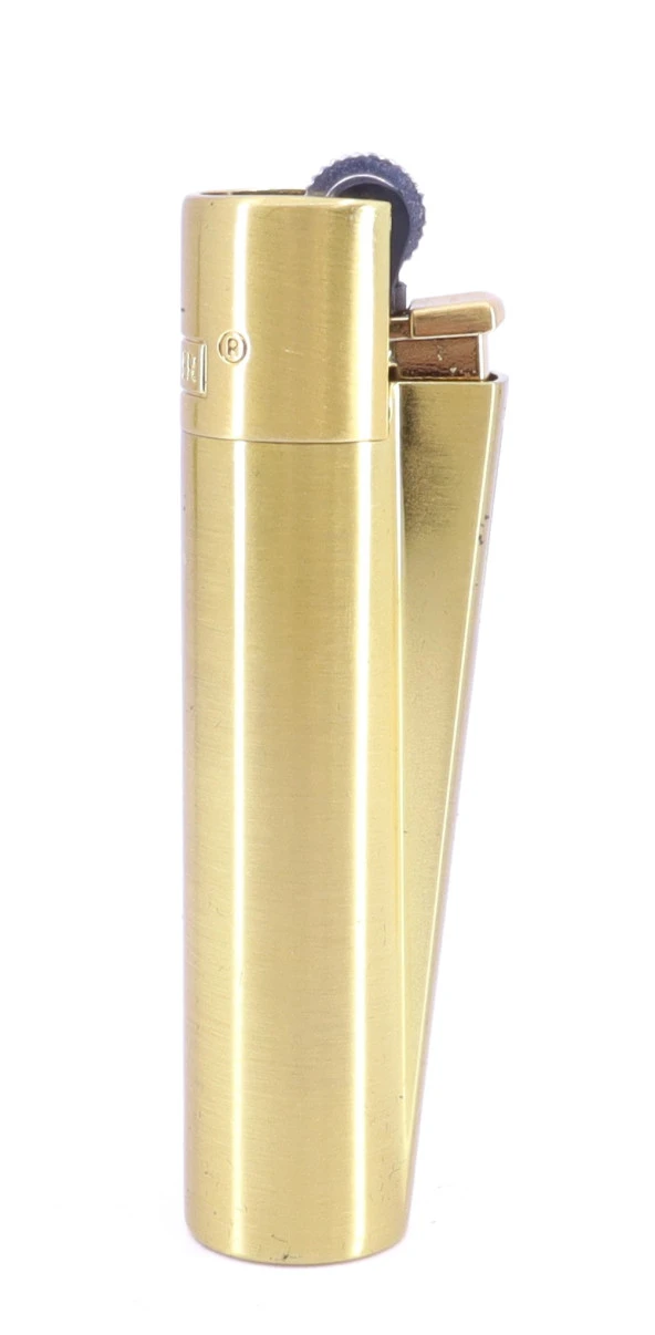Clipper Özel Kutusunda Metal Çakmak - Mat Sarı (Brushed Gold) ürün görseli 1