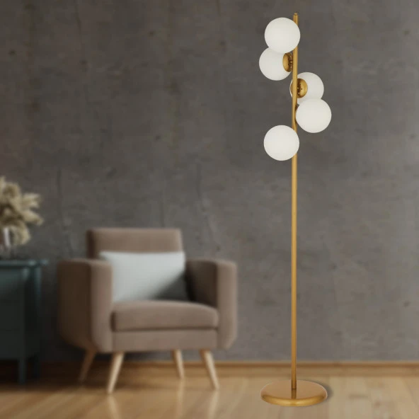 Uzel 5Li Eskitme Modern Tasarım Metal Lambader ürün görseli 1