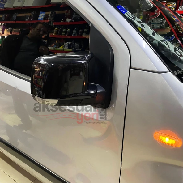Fiat Fiorino Batman Yarasa Ayna Kapağı 2009-2022 Uyumlu Parlak Siyah Piano Black ürün görseli 1