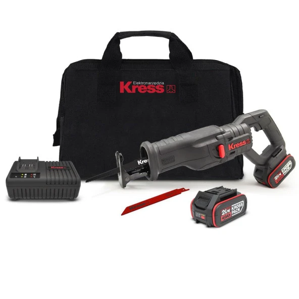 Kress KUE01 20Volt/4.0Ah Li-ion Çift Akülü Kömürsüz Profesyonel Tilki Kuyruğu Testere ürün görseli 1