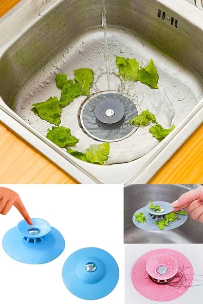 2 Kademeli Dokunmatik Lavabo Tıkacı Silikon Lavabo Gider Tıpası ürün görseli 1