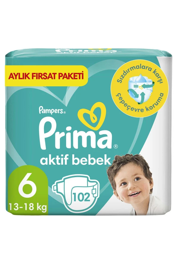 Prima 6 Beden Aktif Bebek Aylık Fırsat Paketi 102 Adet ürün görseli 1
