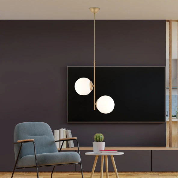 Malibu 2 Li Eskitme Modern Genç Odası Mutfak Salon Avize - Resim 2