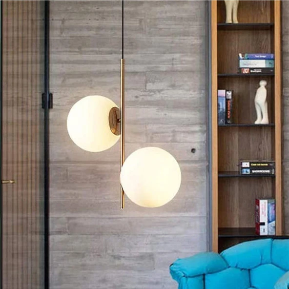 Malibu 2 Li Eskitme Modern Genç Odası Mutfak Salon Avize - Resim 5