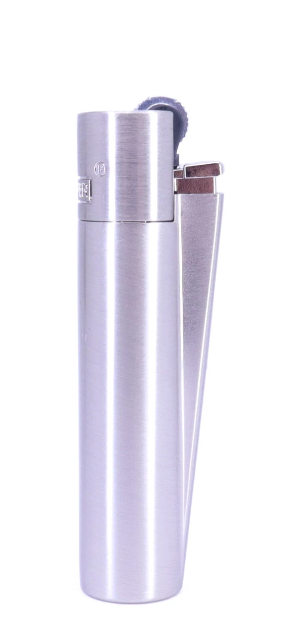 Clipper Özel Kutusunda Metal Çakmak - Mat Gümüş (Brushed Silver) ürün görseli 1