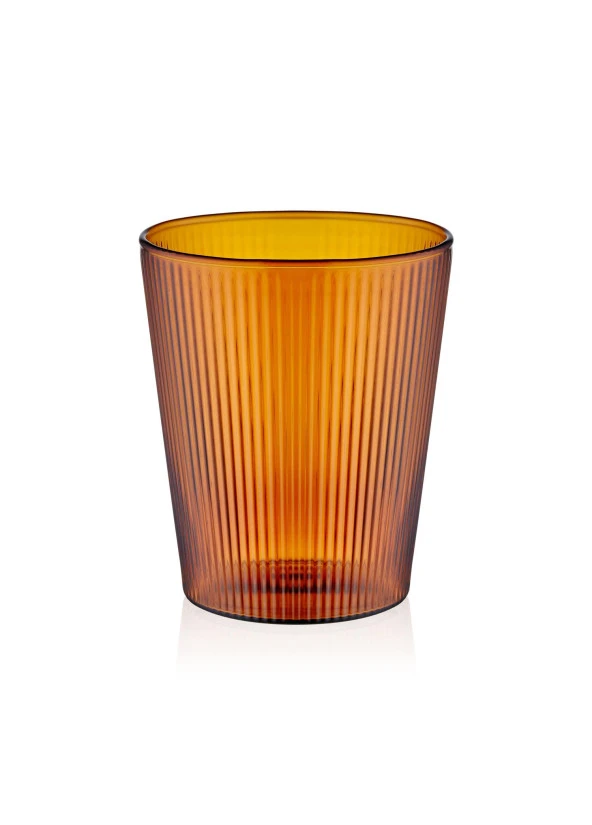 The Mia Striped Borosilikat Cam Bardak Amber 400 ml ürün görseli 1