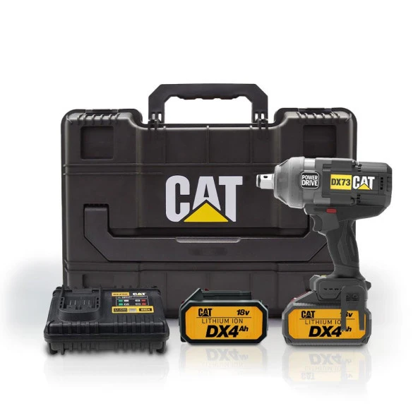 CAT DX73 18Volt 4.0 Ah. Çift Akülü 1700/2100Nm Kömürsüz Profesyonel Şarjlı Somun Sıkma ürün görseli 1