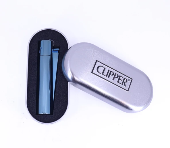 Clipper Özel Kutusunda Metal Çakmak - Deep Blue - Resim 4