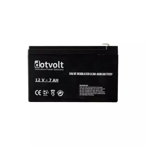 Dot Volt 12V 7AH Bakımsız Kuru Tpi Akü DT7-12 ürün görseli 1