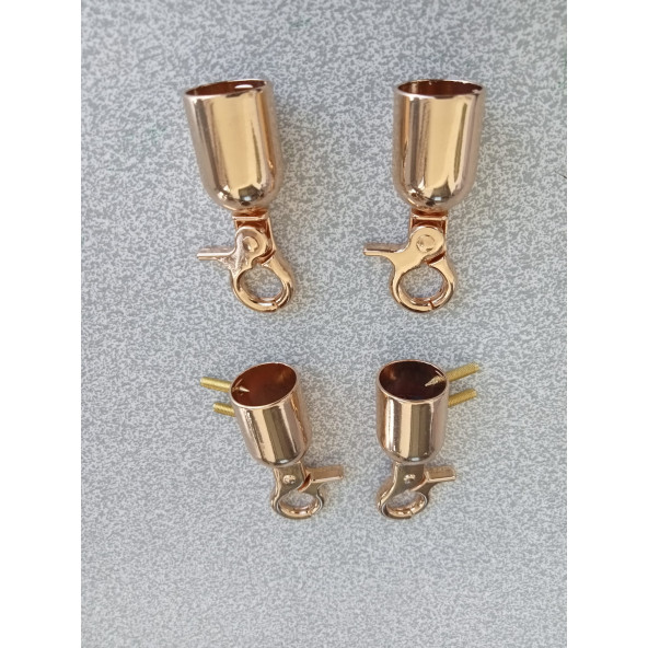 4 Adet Gold Metal Çanta Kovanı - Resim 2
