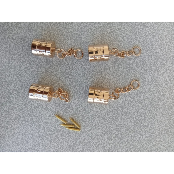 4 Adet  Ak Model GOLD Metal  Çanta Kovanı ürün görseli 1