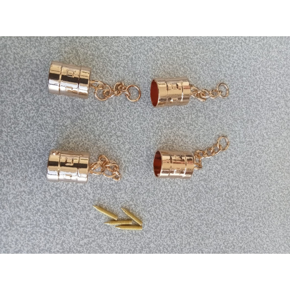4 Adet  Ak Model GOLD Metal  Çanta Kovanı - Resim 2