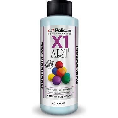 POLİSAN X1 HOBİ BOYASI 0030 AÇIK MAVİ 120 ML ürün görseli 1