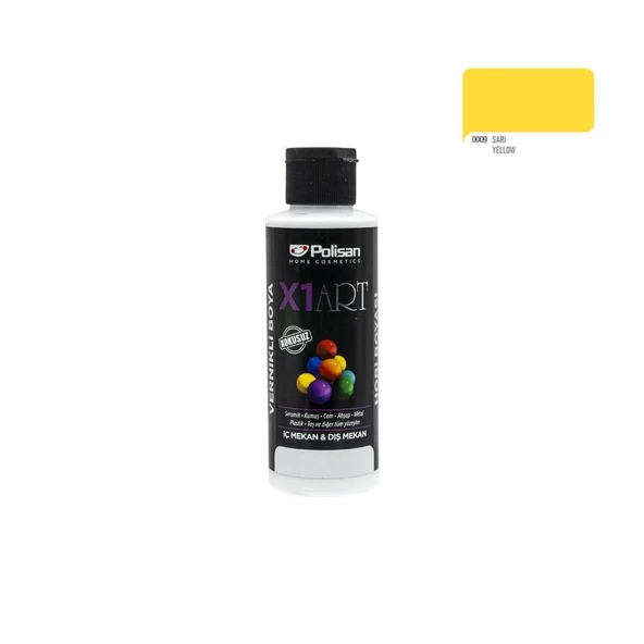 POLİSAN X1 HOBİ BOYASI 0016 SARI 120 ML ürün görseli 1