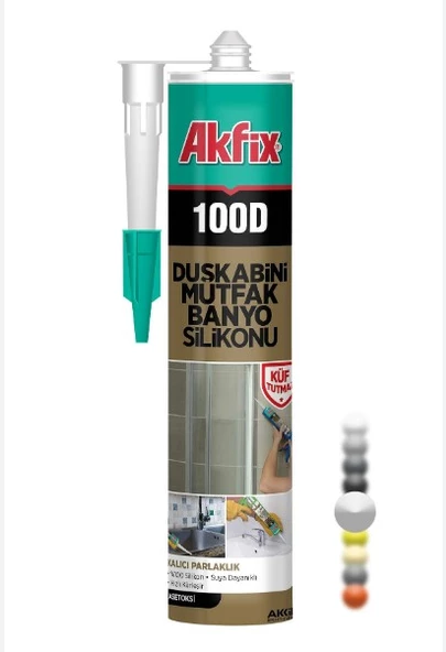 AKFİX DUŞAKABİN SİLİKONU ŞEFFAF 280 ML ürün görseli 1