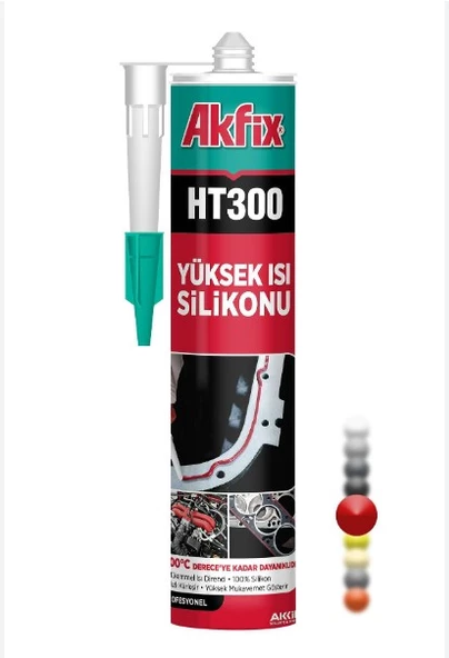 AKFİX YÜKSEK ISI SİLİKONU KIRMIZI 280 ML ürün görseli 1