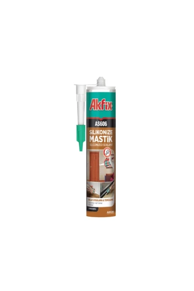 AKFİX SİLİKONİZE MASTİK BEYAZ 500 GR ürün görseli 1