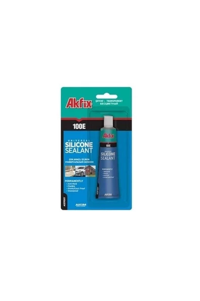 Akfix 100e Genel Amaçlı Silikon Şeffaf Tüp 50 Ml. ürün görseli 1