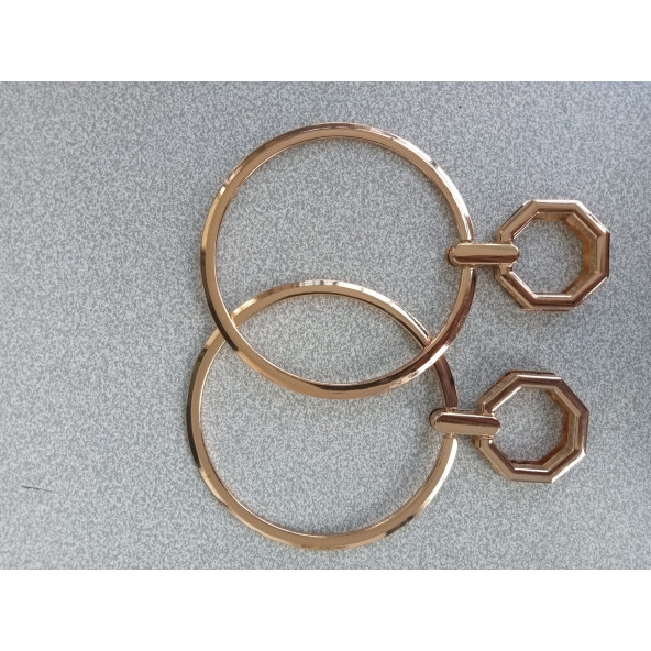 Gold Metal İki Bölümlü Katlanır Çanta Sapı ürün görseli 1