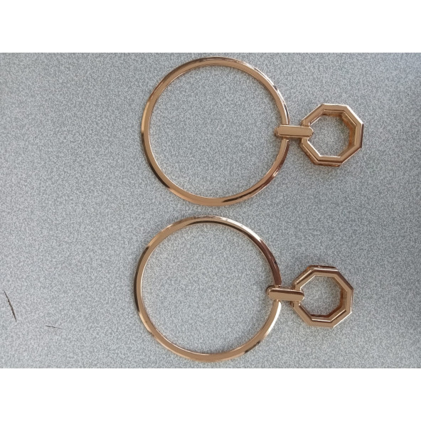 Gold Metal İki Bölümlü Katlanır Çanta Sapı - Resim 2