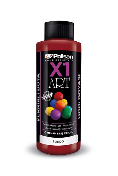 POLİSAN X1 HOBİ BOYASI 0023 BORDO 120 ML ürün görseli 1