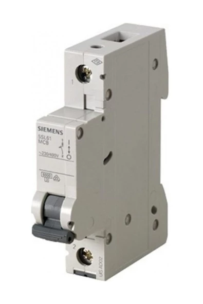 Siemens 5sl6125-6ya 1 Fazlı 25 Amper B Tipi Çabuk Karakterli 6ka Otomatik Sigorta ürün görseli 1