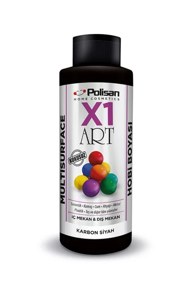 Polisan X1art Multisurface Hobi Boyası 120ml - Karbon Siyah 0099 ürün görseli 1