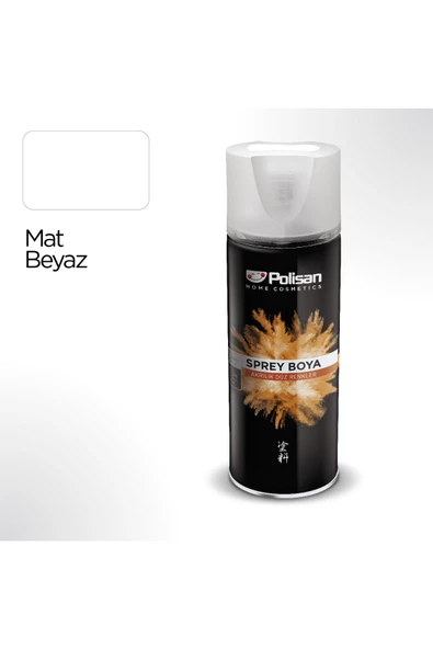 POLİSAN AKRİLİK SPREY MAT BEYAZ 400 ML 97705000410 ürün görseli 1